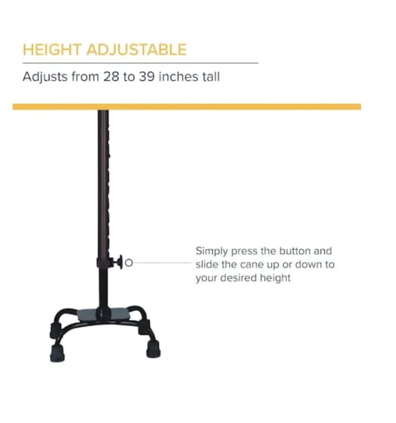 Adjustable Walking Cane with Quad Base – photo 4 in Kemptville