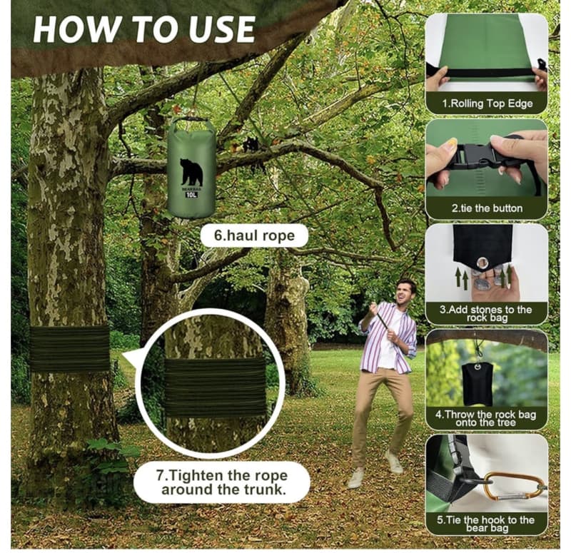 Waterproof Bear Food Bag Hanging System for rent in Ontario