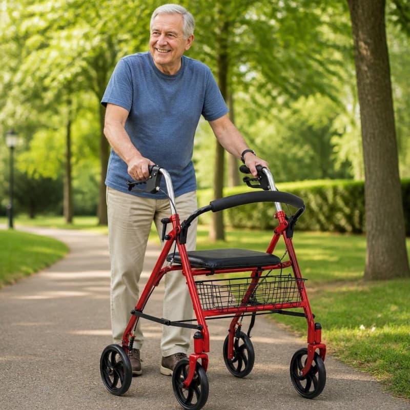 Folding Rollator Walker with 8" Wheels Medical-Accessories 1/4