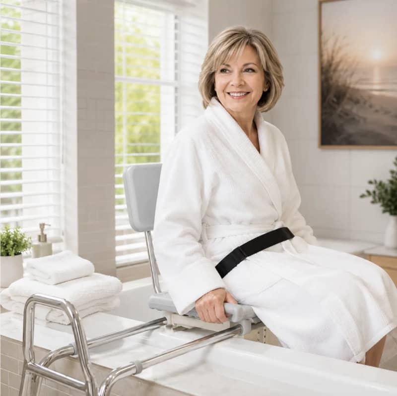 Heavy-Duty Sliding Transfer Bench Shower Chair for rent in Kanata