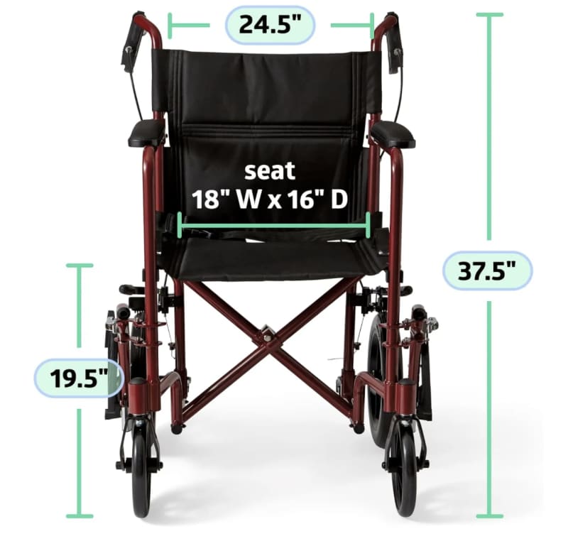 Folding Transport Wheelchair with 12 Inch Wheels – photo 3 in Kanata