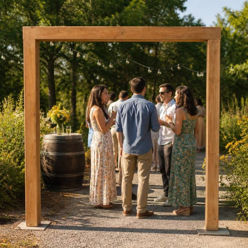Arch - Wooden Square Party-Event 1/3