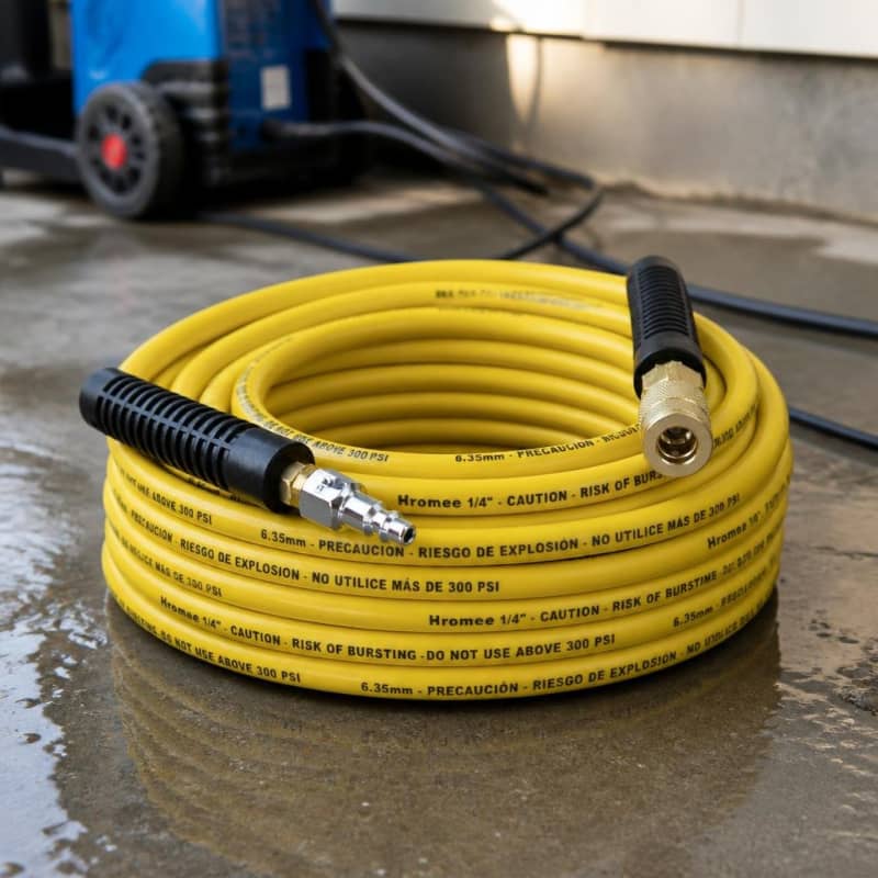 Hromee Air Compressor Hose 1/4 Inch X 50 Feet Hybrid Hose Equipment-Tools 1/7