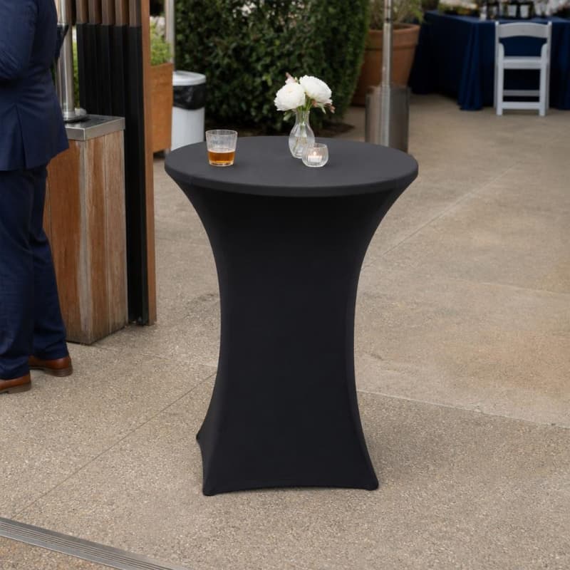 30-Inch Round Adjustable Cocktail Table Party-Event 5/5