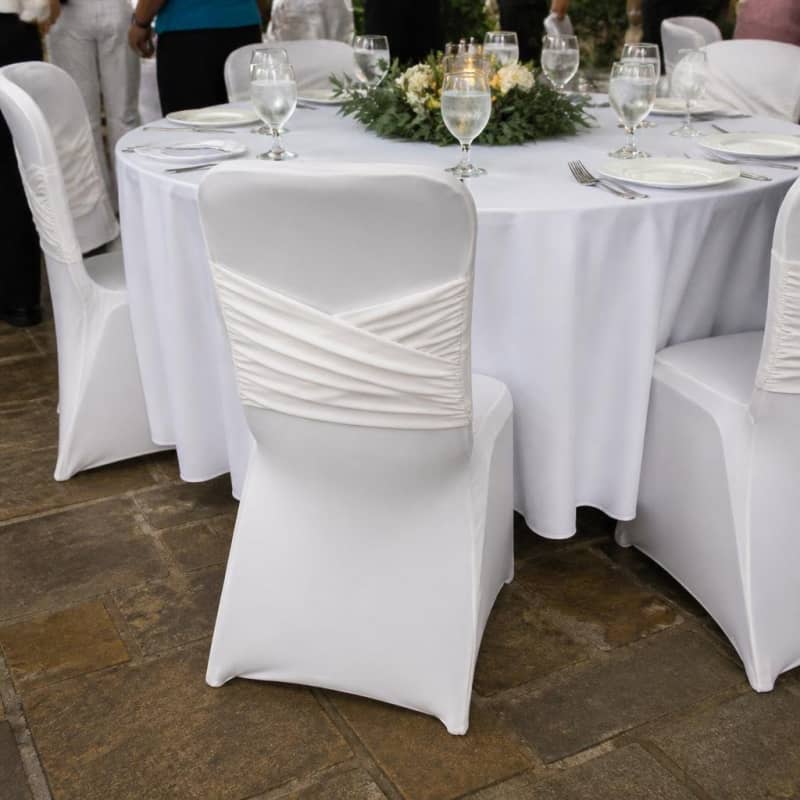 Chair Cover - Madrid  - White Spandex Party-Event 2/2
