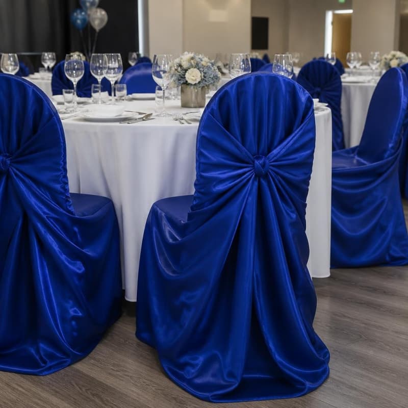 Chair Cover Royal Blue Satin - Universal Party-Event 1/4