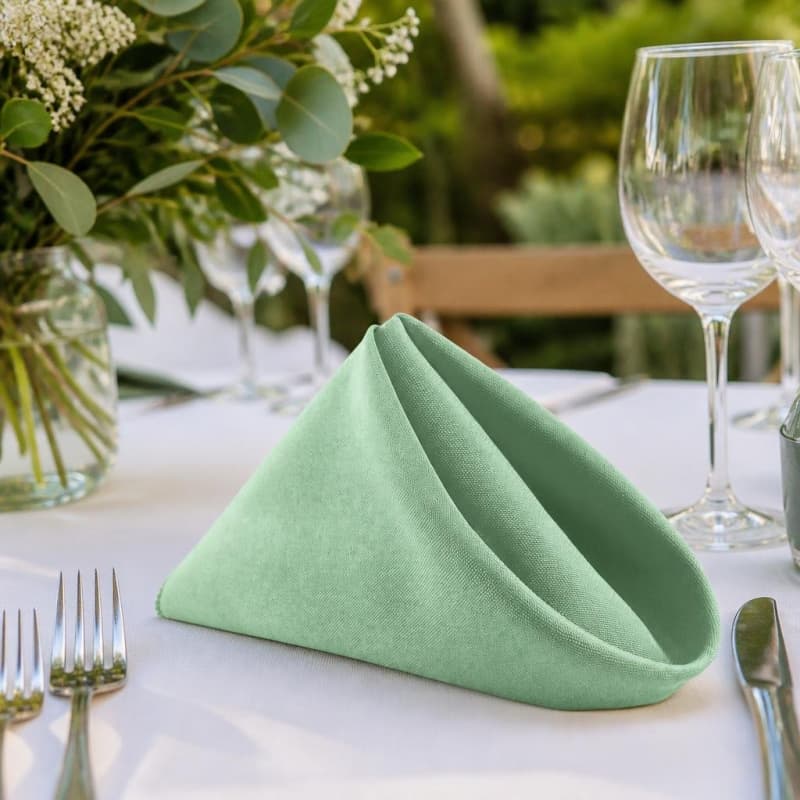 Napkin Sage Green Polyester 20 x 20 Party-Event 1/2