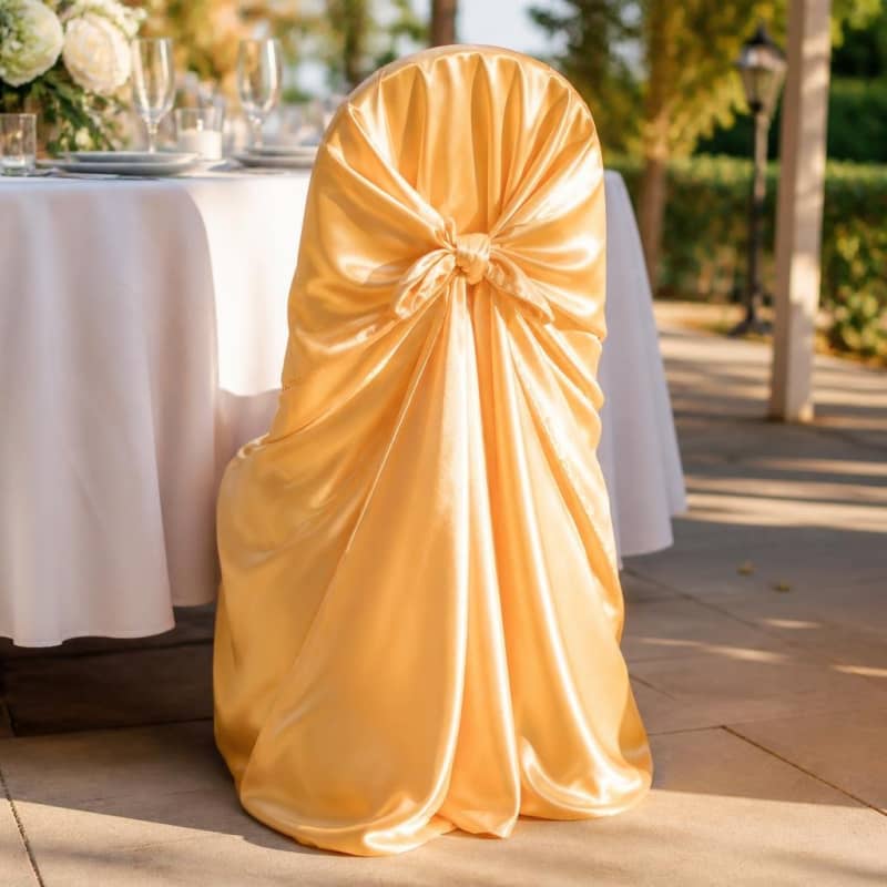 Chair Cover Gold Satin - Universal Party-Event 1/6