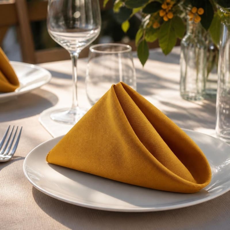 Gold Polyester Napkin Party-Event 1/2