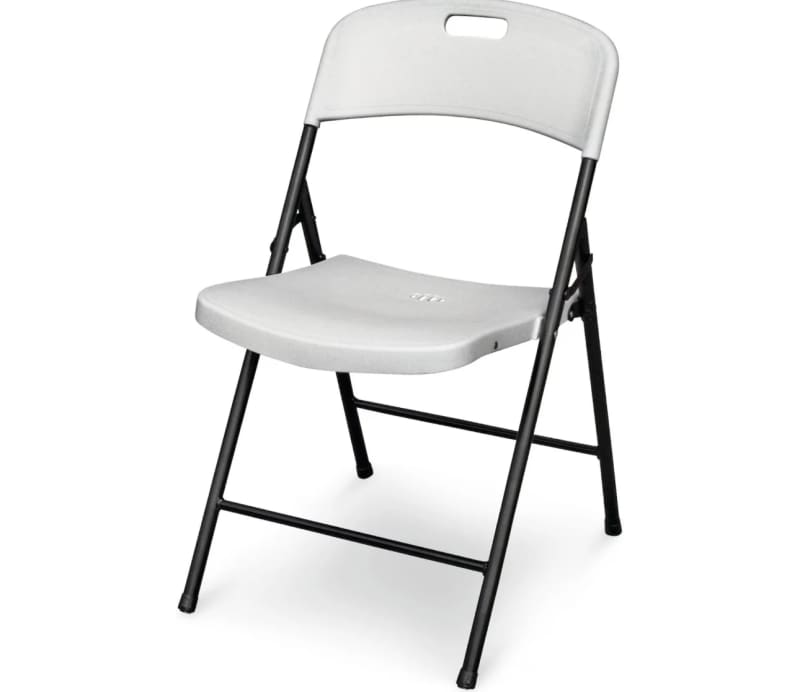 White Plastic Folding Chair with Handle for rent in Ottawa