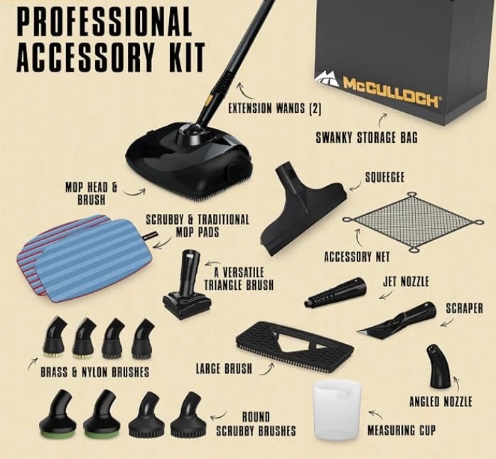 McCulloch Canister Steam Cleaner with Accessory Kit – photo 4 in Kanata