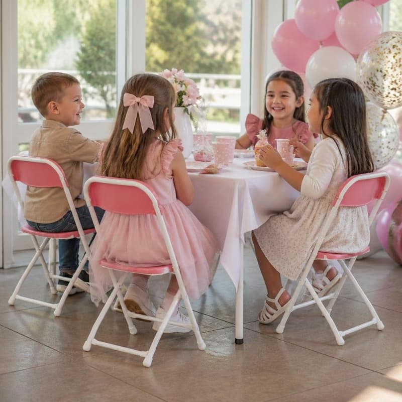 Kids Plastic Folding Chair ( Red & White only) Party-Event 2/4