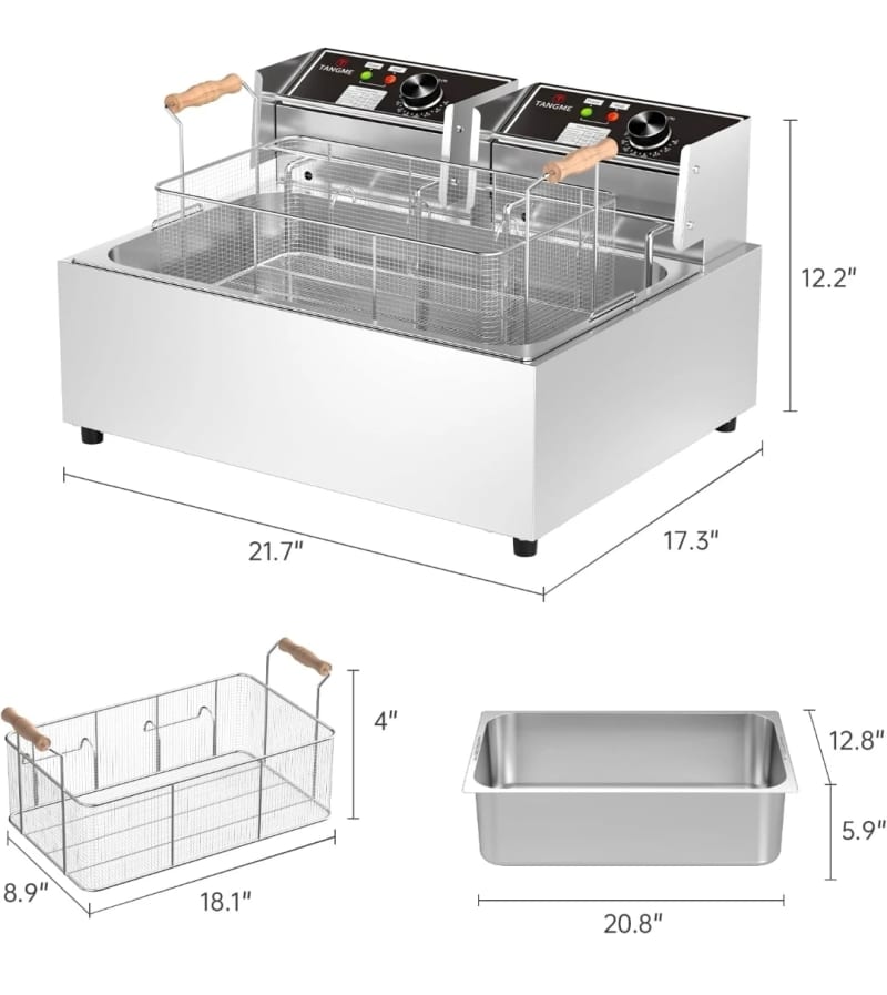23Qt Commercial Triple Basket Deep Fryer for rent in Stittsville
