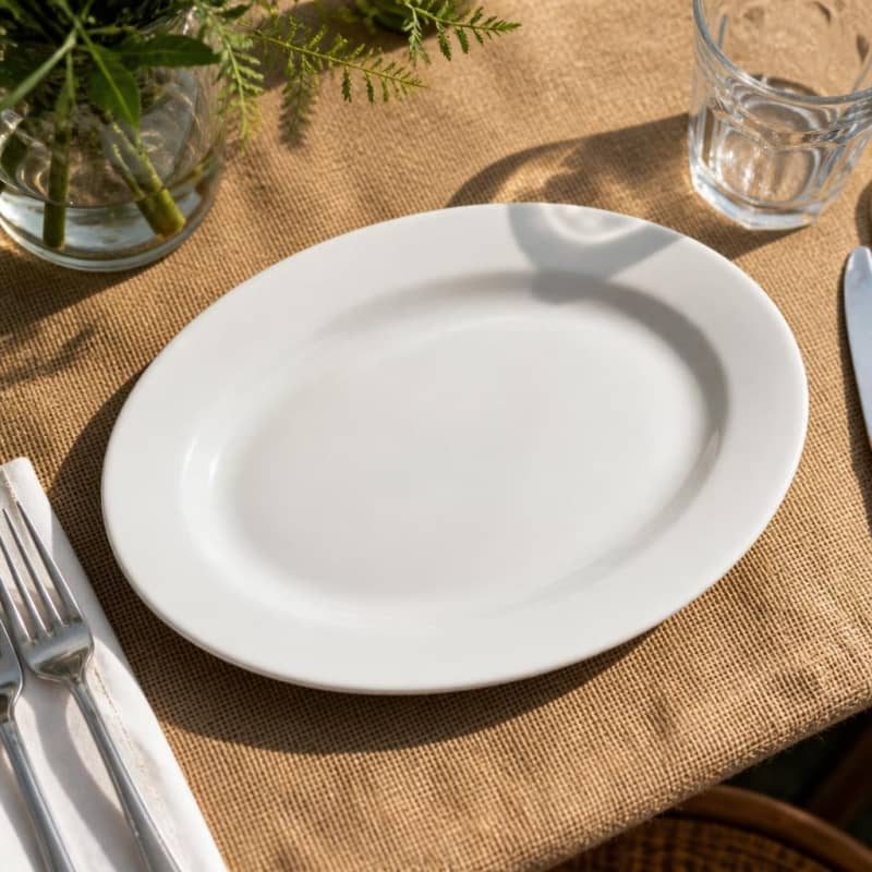 Oval Dinner / Platter Plate -Sabina 11" ( Select by Dozen) Party-Event 1/4