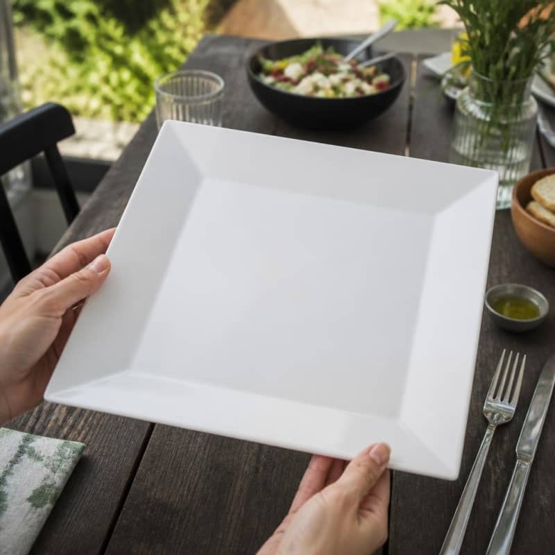 Square Modern Dinner Plate - 10" ( Select By Dozen ) Party-Event 3/3