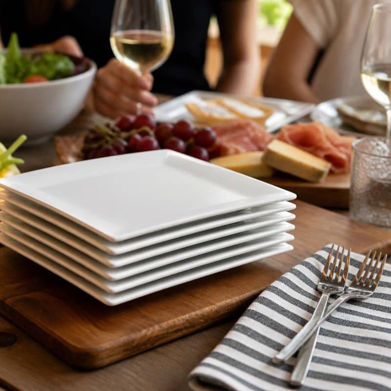 Square Modern Dessert / Side Plate - 6.25" (Select By Dozen) Party-Event 1/3