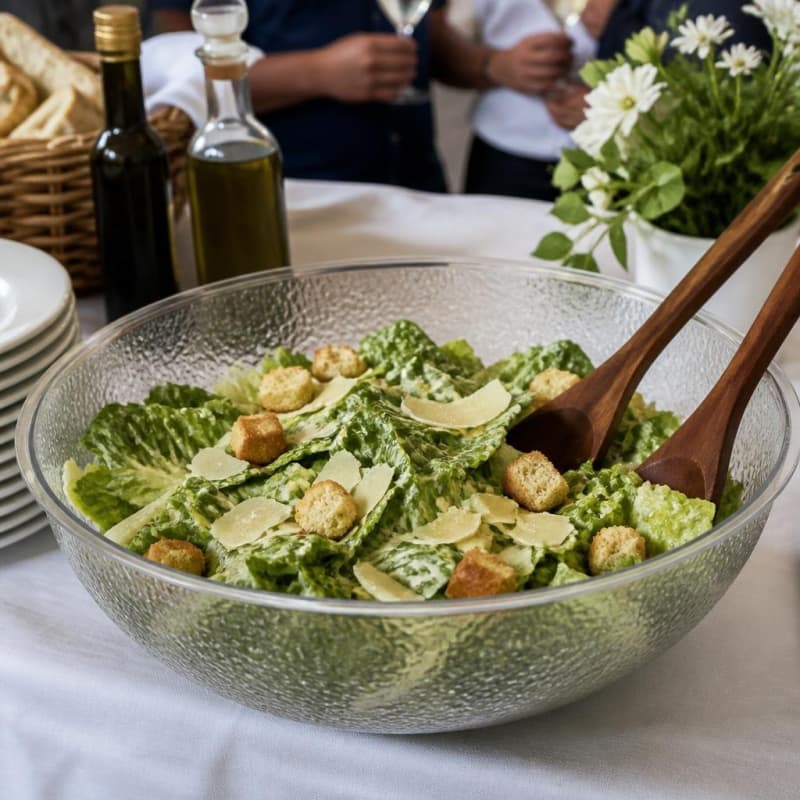 12" Frosted Plastic Salad / Snack Bowl Party-Event 1/3