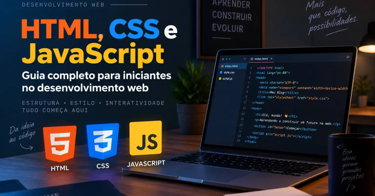 HTML, CSS e JavaScript: guia completo para iniciantes no desenvolvimento web