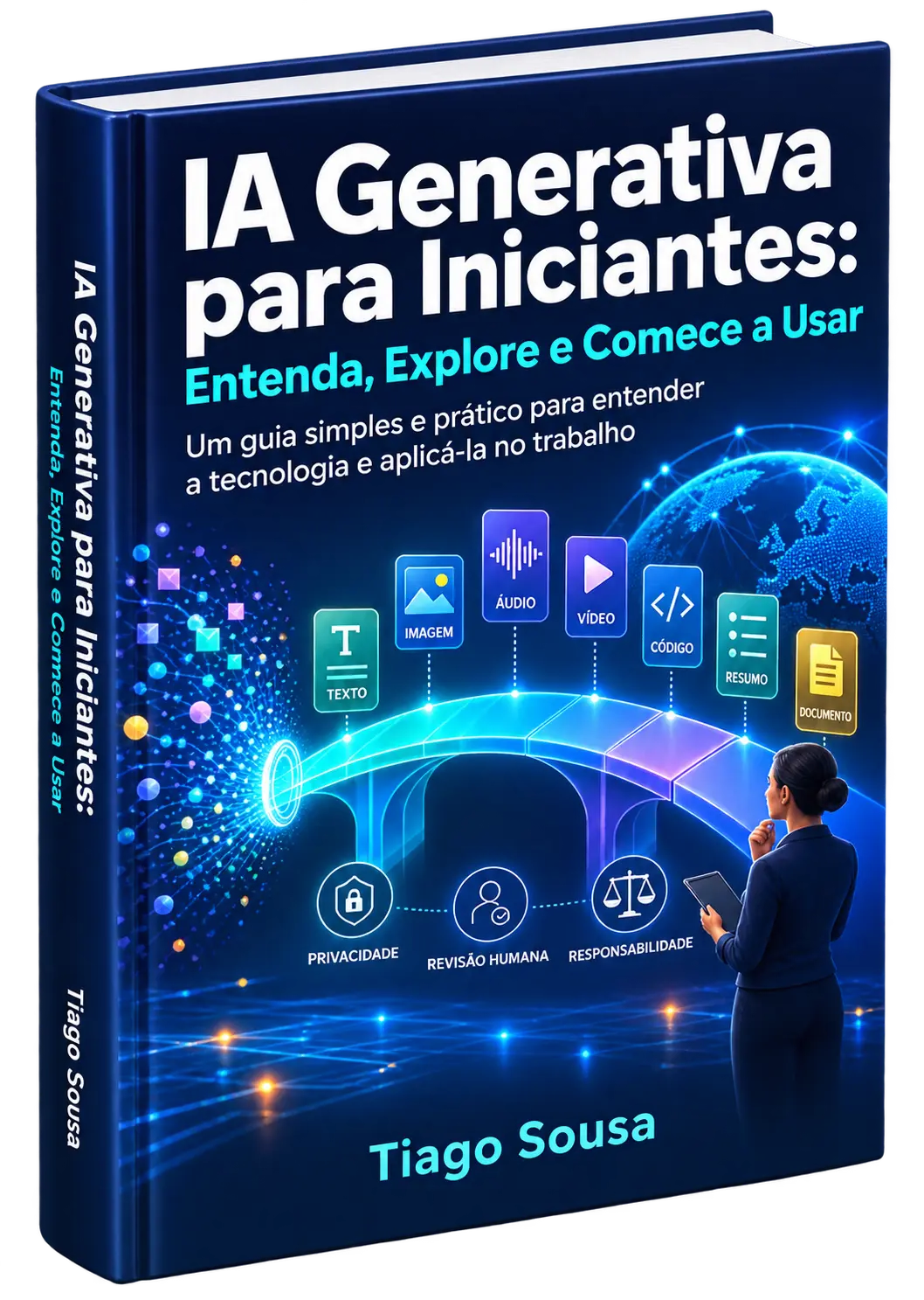 Capa do ebook IA Generativa para Iniciantes: Entenda, Explore e Comece a Usar