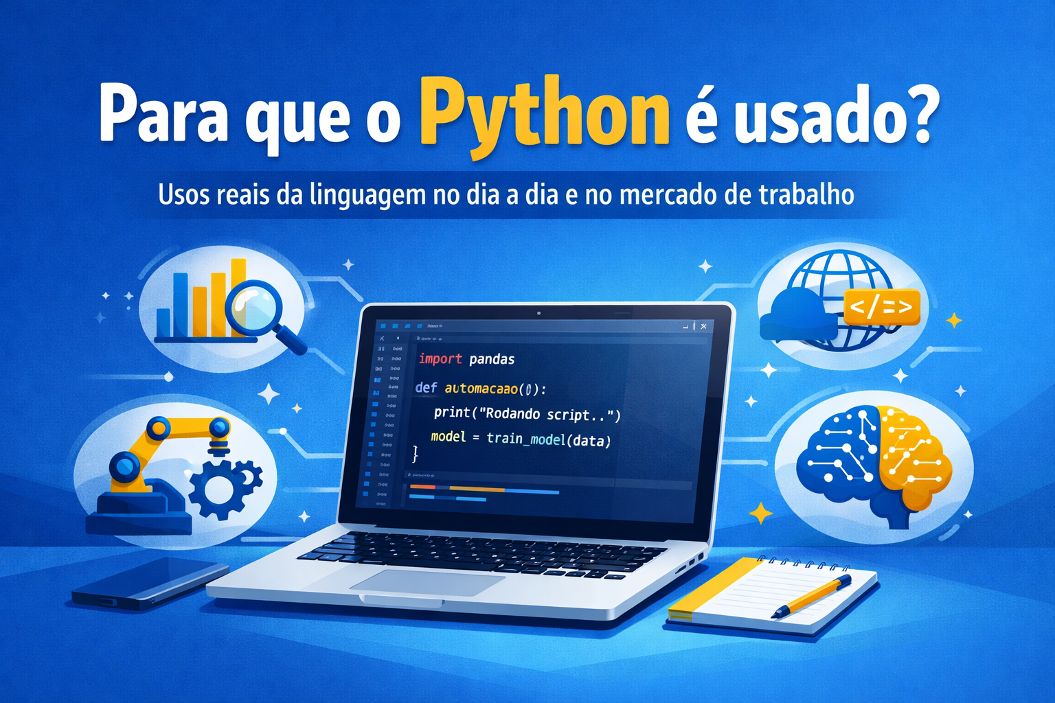 Para que o Python é usado? usos reais do Python no dia a dia