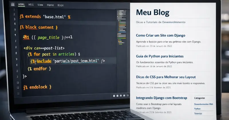 Arquitetura Profissional de Templates Django para Blogs