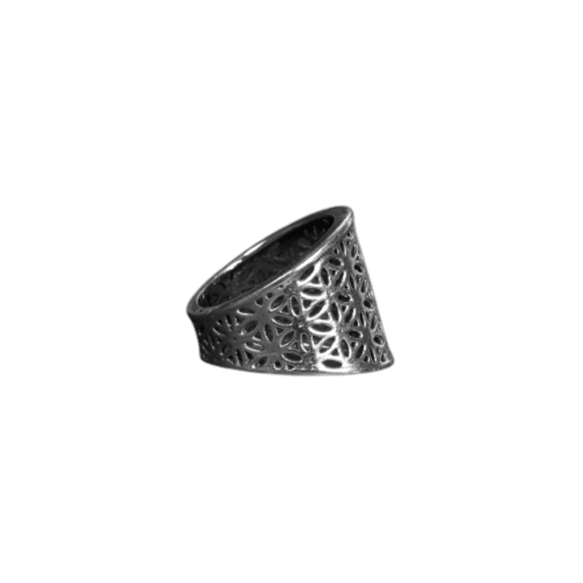 Silver Textured Ring for Men