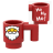 Noël - Boisson - tasse mug recto-verso Père Noël et et "Ho Ho Ho" (Q001) - brique Lego imprimée