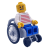 Fauteuil roulant avec roues de couleur noir (adapté pour les jambes adulte) - Lego