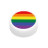 Drapeau rond 1x1 - Arc en ciel (V101) - Plaque Lego imprimée