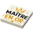 Plaque - "Maître en Or" (R060) - plaque Lego imprimée (nouveauté - délai 4 jours supplémentaires)