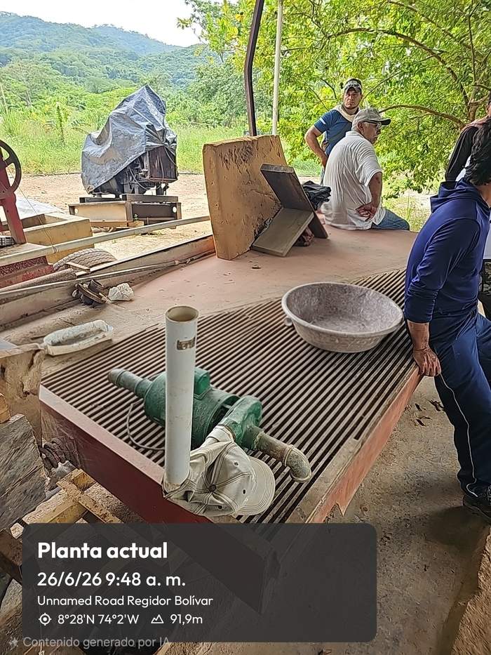 Mesa vibradora de la planta