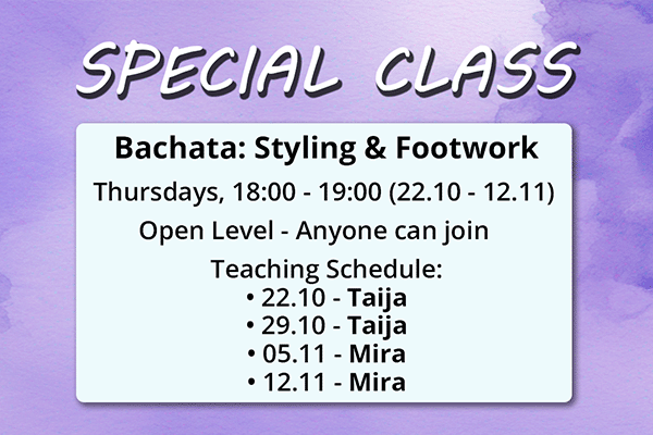 Bachata: Styling & Footwork — 4-class series
