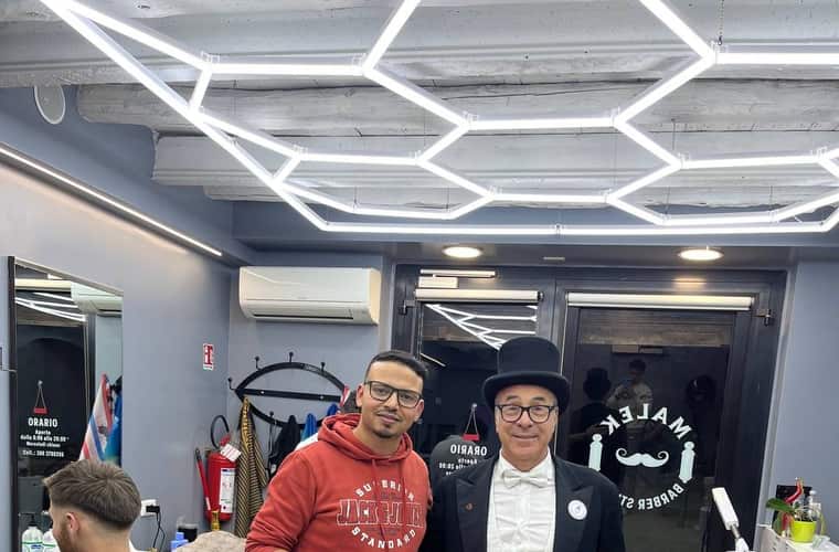 Interno del salone Malek Barber Studio