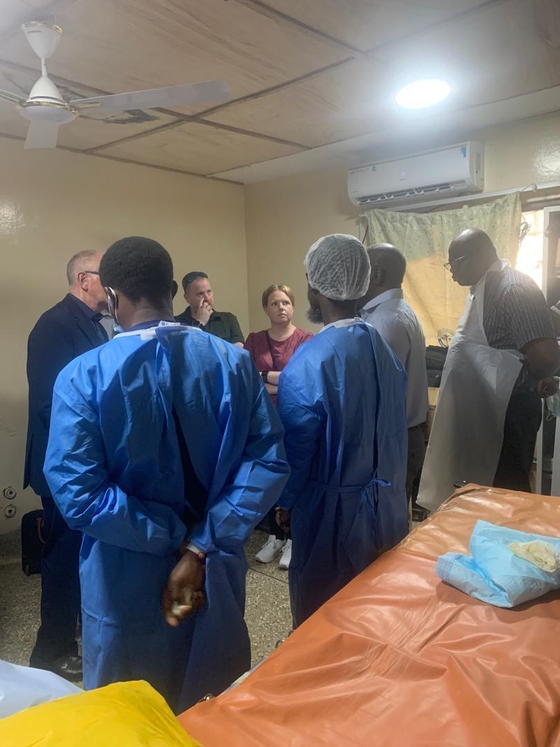 Medical team providing care at a rural community center