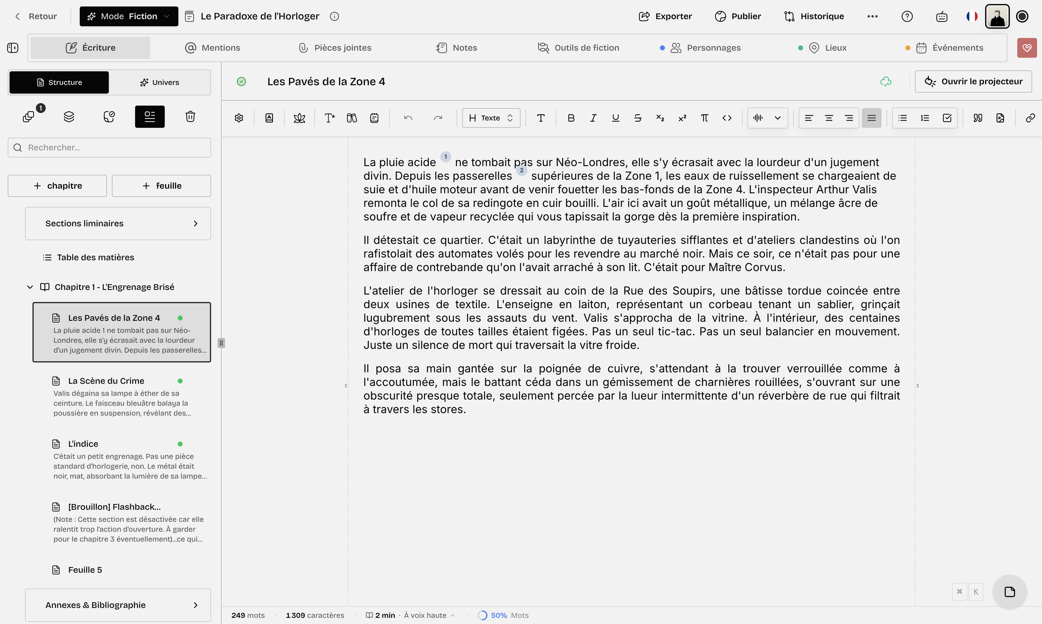 Aperçu de l'interface Extypis