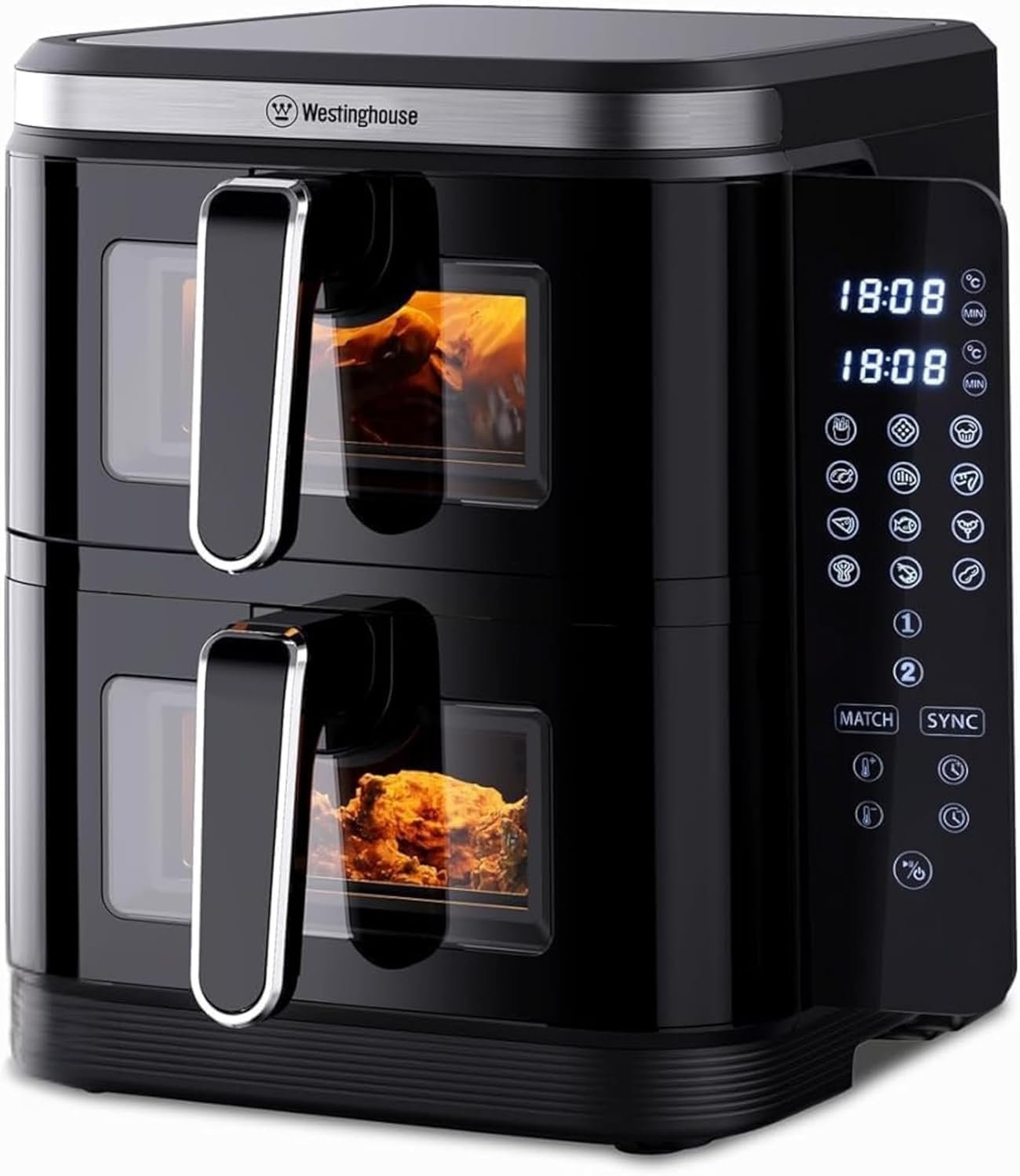 Westinghouse USA Double Stack Air Fryer 11L (5.5L + 5.5L) | Dual Zone ...