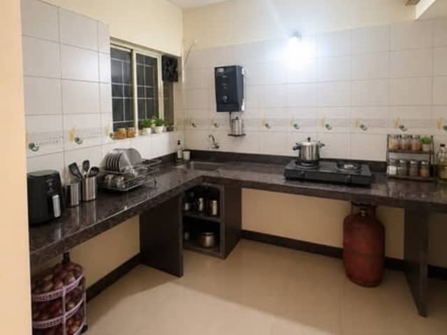 Semi-Furnished 2BHK Flat in Kharadi — bedroom interior view