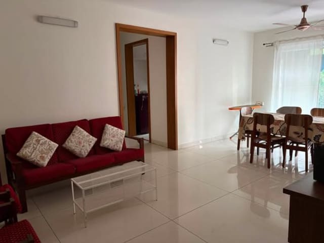 Spacious 3BHK at Brigade Woods, Whitefield — living area and home amenities