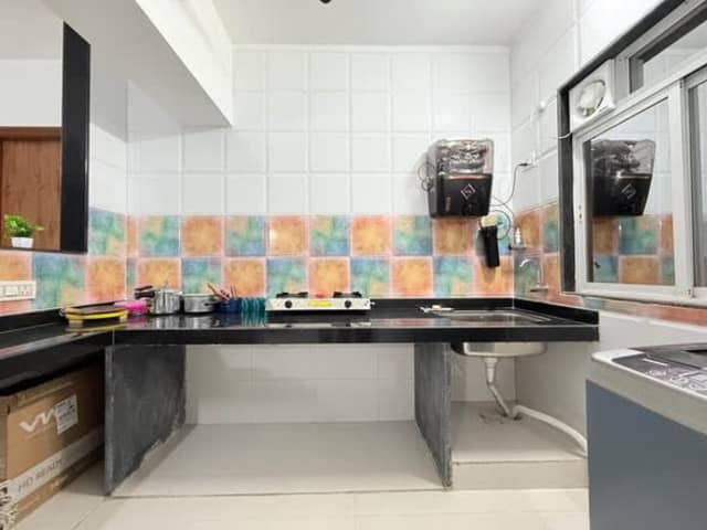 Fully Furnished Flat in BKC for Boys — living area and home amenities