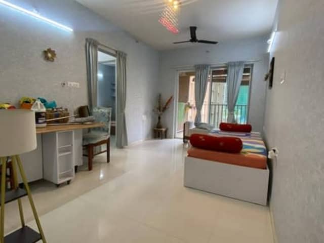 Lavish 3BHK Semi-Furnished – New Flat — living area and home amenities