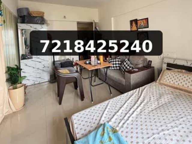 Studio Apartment for Rent in Kharadi — living area and home amenities