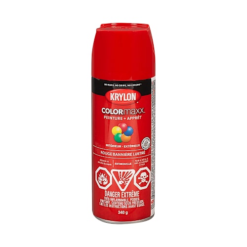 Peinture et apprêt Colormaxx rouge bannière lustré 340 g