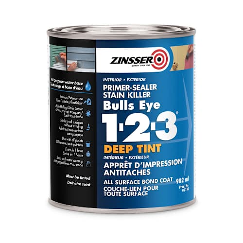 Apprêt au latex Bulls Eye 1-2-3 à colorer 902 ml
