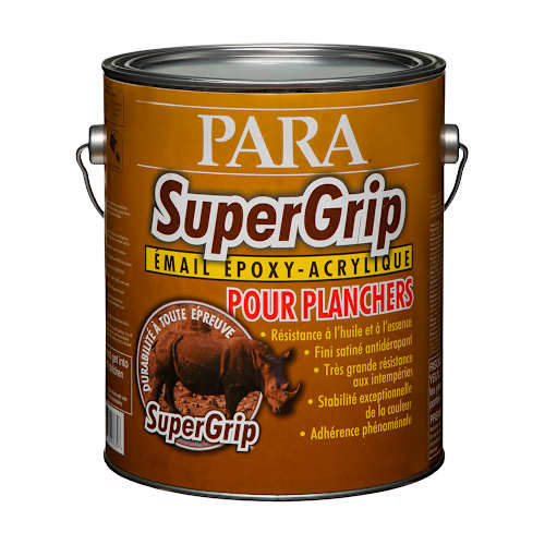 Peinture à plancher au latex époxy SuperGrip Gris 3,78 L