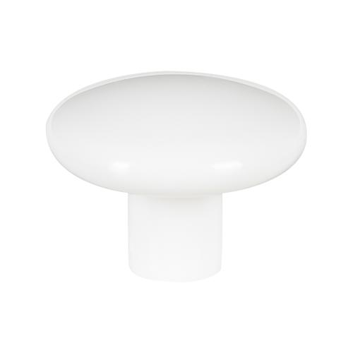 Bouton d'armoire en plastique Villeray blanc 34 mm