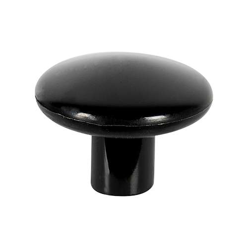 Bouton d'armoire en plastique Villeray noir 34 mm