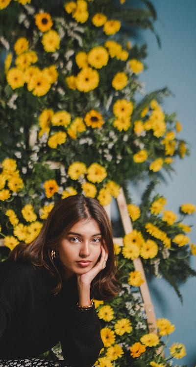 Harvested sunflowers in a stunning floral arrangement.