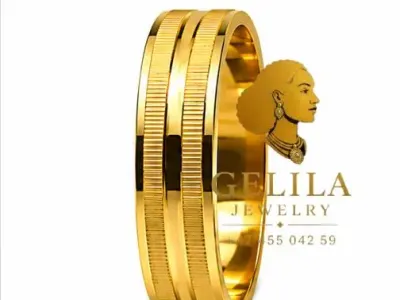 A beautifully handcrafted 21K gold wedding ring featuring an elegant polished finish and timeless design. Perfect for weddings, engagements, anniversaries, or everyday wear.