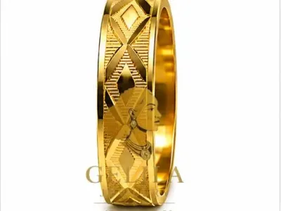 A beautifully handcrafted 21K gold wedding ring featuring an elegant polished finish and timeless design. Perfect for weddings, engagements, anniversaries, or everyday wear.
