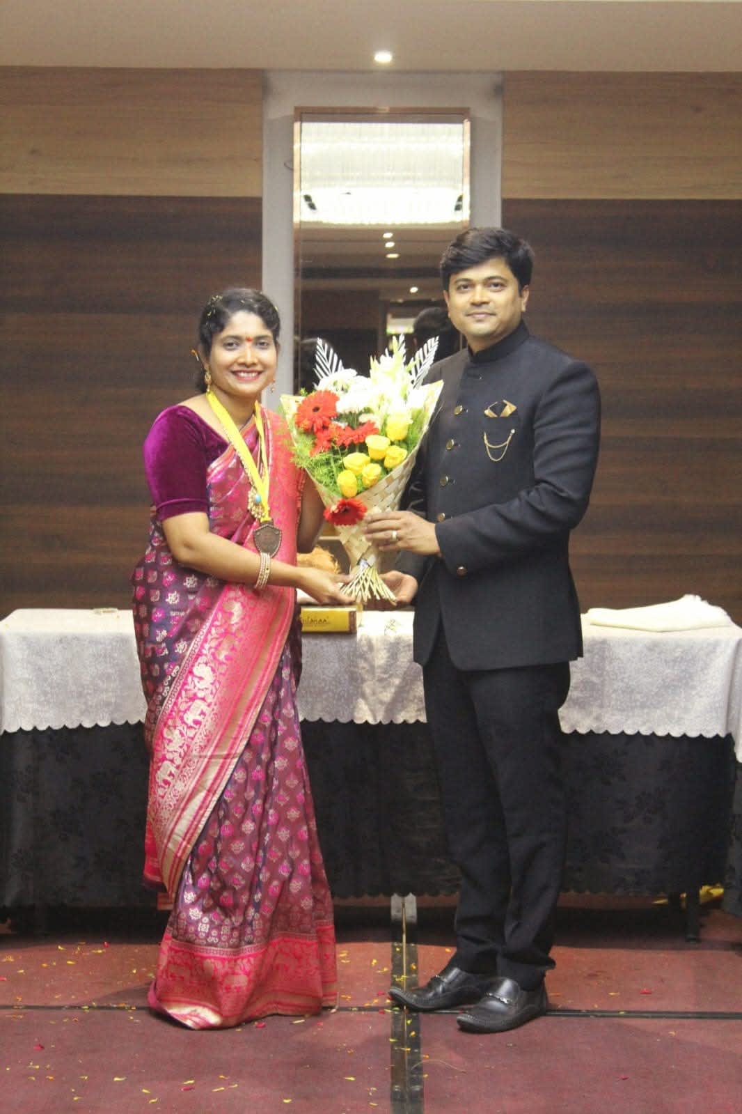 Professional felicitation moment